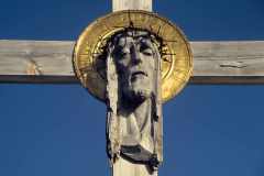 Gipfelkreuz auf dem Paternkofel [September 1994, Restauration von Kleinbild-Dia]